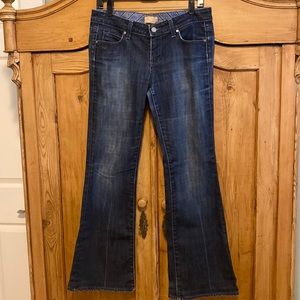 Paige Premium Denim “Laurel Canyon” Low Rise Flare Jeans